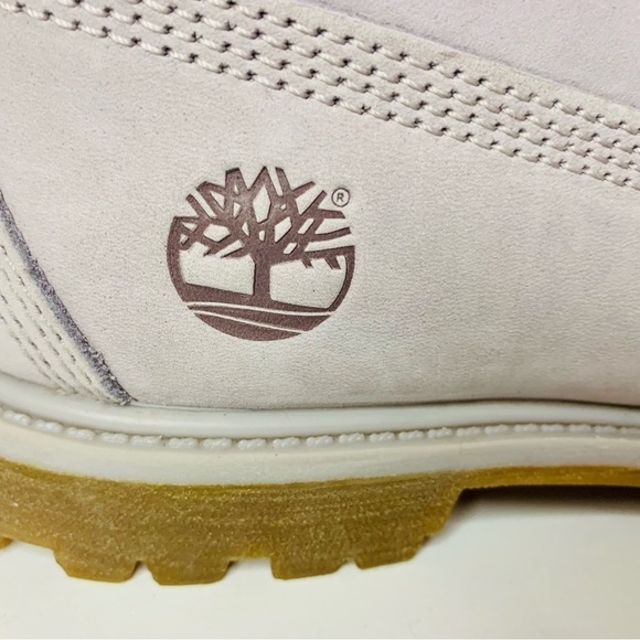 Timberland Women’s 6” Premium Waterproof Boots Size 7M Light Grey Nubuck - Picture 12 of 13